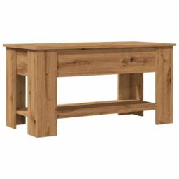 Berkfield Home Coffee Table Artisan Oak 101x49x52 cm Engineered Wood in Brown - Size: 101 x 49 x 52 cm - thumbnail 1