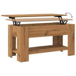 Berkfield Home Coffee Table Artisan Oak 101x49x52 cm Engineered Wood in Brown - Size: 101 x 49 x 52 cm - thumbnail 8