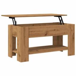 Berkfield Home Coffee Table Artisan Oak 101x49x52 cm Engineered Wood in Brown - Size: 101 x 49 x 52 cm - thumbnail 9