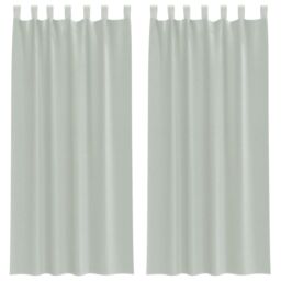 Berkfield Home Voile Curtains with Loops 2 pcs Light Grey 140x225 cm - thumbnail 2