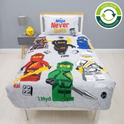 Ninjago Single Reversible Duvet Cover and Pillowcase Bedding Set - thumbnail 4