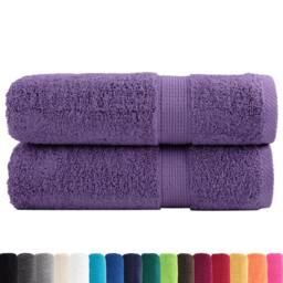 Berkfield Home Premium Hand Towels SOLUND 2 pcs Purple 50x100 cm 600 gsm