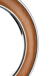 Orsina Churchill Tan Genuine Leather Wall Mirror in Brown - thumbnail 3