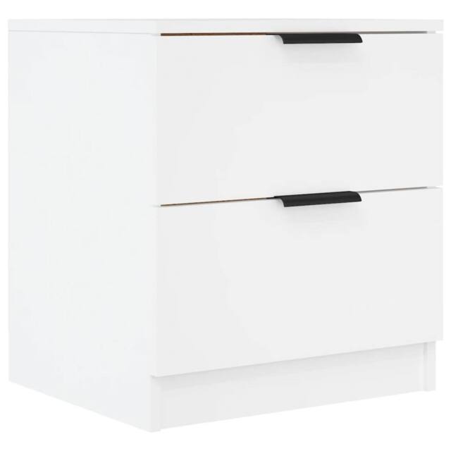 Berkfield Home Elegant Bedside Cabinets 2 pcs White Engineered Wood - image 1