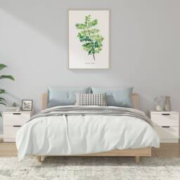 Berkfield Home Elegant Bedside Cabinets 2 pcs White Engineered Wood - thumbnail 2