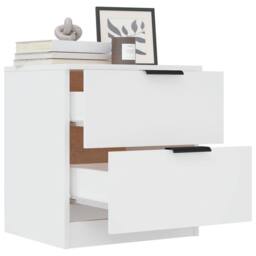 Berkfield Home Elegant Bedside Cabinets 2 pcs White Engineered Wood - thumbnail 9