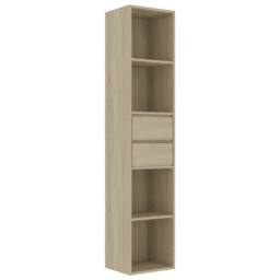 Berkfield Home Book Cabinet Sonoma Oak 36x30x171 cm Engineered Wood in Light Brown - Size: 36 x 30 x 171 cm - thumbnail 1