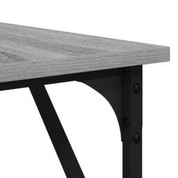 Berkfield Home Desk Grey Sonoma 149x149x75 cm Engineered Wood - Size: 149 x 149 x 75 cm - thumbnail 9