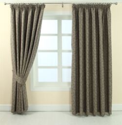 Homescapes Vintage Floral Jacquard Curtain Tie Back Pair in Grey - thumbnail 2