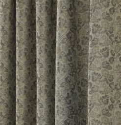 Homescapes Vintage Floral Jacquard Curtain Tie Back Pair in Grey - thumbnail 5
