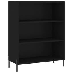 Berkfield Home Shelf Cabinet Black 69.5x32.5x90 cm Engineered Wood - thumbnail 3