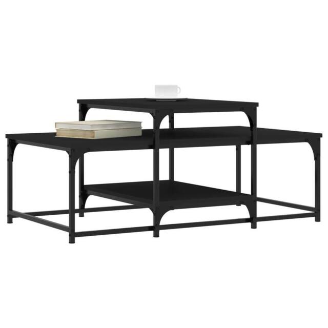 Berkfield Home Decorative Coffee Table Black 102x60x45 cm Engineered Wood - Size: 102 x 60 x 45 cm - image 1