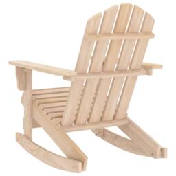 Berkfield Home Garden Adirondack Rocking Chair Solid Fir Wood in Natural - thumbnail 4