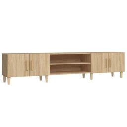 Berkfield Home TV Cabinet Sonoma Oak 180x31.5x40 cm Engineered Wood in Brown - thumbnail 2