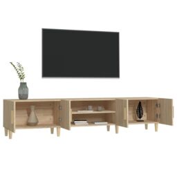 Berkfield Home TV Cabinet Sonoma Oak 180x31.5x40 cm Engineered Wood in Brown - thumbnail 5