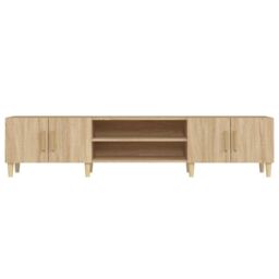 Berkfield Home TV Cabinet Sonoma Oak 180x31.5x40 cm Engineered Wood in Brown - thumbnail 6
