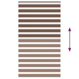 Berkfield Home Zebra Blind Brown 135x200 cm Fabric Width 130.9 cm Polyester - thumbnail 5