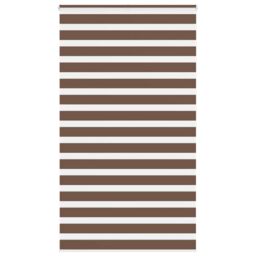 Berkfield Home Zebra Blind Brown 135x200 cm Fabric Width 130.9 cm Polyester