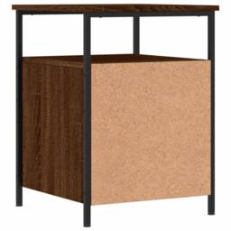 Berkfield Home Bedside Cabinet Brown Oak 44x45x60 cm Engineered Wood - Size: 44 x 45 x 60 cm - thumbnail 8