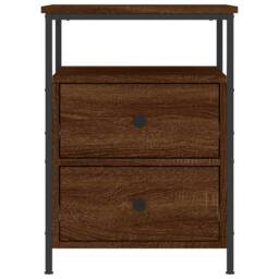 Berkfield Home Bedside Cabinet Brown Oak 44x45x60 cm Engineered Wood - Size: 44 x 45 x 60 cm - thumbnail 5