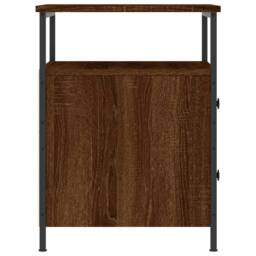 Berkfield Home Bedside Cabinet Brown Oak 44x45x60 cm Engineered Wood - Size: 44 x 45 x 60 cm - thumbnail 7