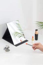 SHEONLY Portable Foldable Makeup Mirror Dirt-Resistant & Wear-Resistant in Black - thumbnail 2