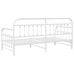 Berkfield Home White Beds & Bed Frames White Metal 90 x 190 cm - thumbnail 7