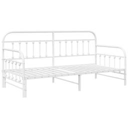 Berkfield Home White Beds & Bed Frames White Metal 90 x 190 cm - thumbnail 3