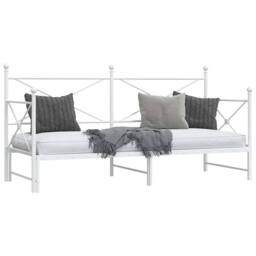 Berkfield Home Daybed with Trundle without Mattress White 75x190 cm Steel - thumbnail 5