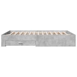 Berkfield Home Bed Frame with Drawers without Mattress Concrete Grey 140x200 cm - thumbnail 5