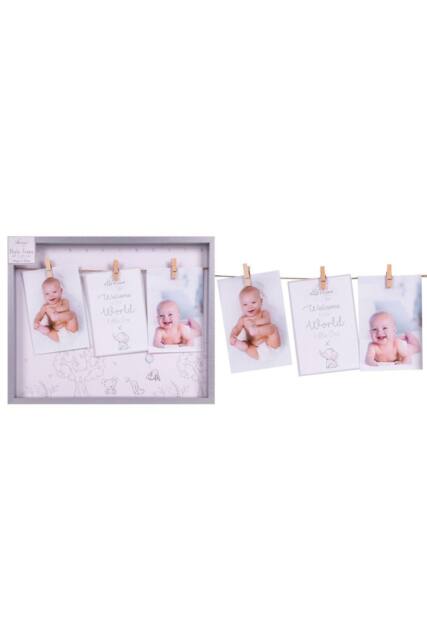 KDMD New Baby Peg Photo Frame 36.5 x29.5 cm in Grey - image 1