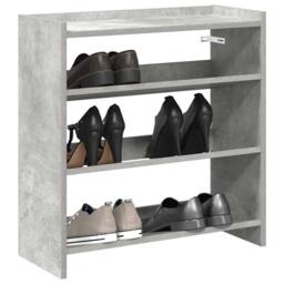 Berkfield Home Shoe Rack Concrete Grey 60x25x62 cm Engineered Wood - Size: 60 x 25 x 62 cm - thumbnail 2