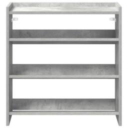 Berkfield Home Shoe Rack Concrete Grey 60x25x62 cm Engineered Wood - Size: 60 x 25 x 62 cm - thumbnail 4