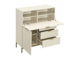 Vente-unique Writing Bureau With 2 Doors & 3 Drawers - MDF & Metal - Beige - thumbnail 6