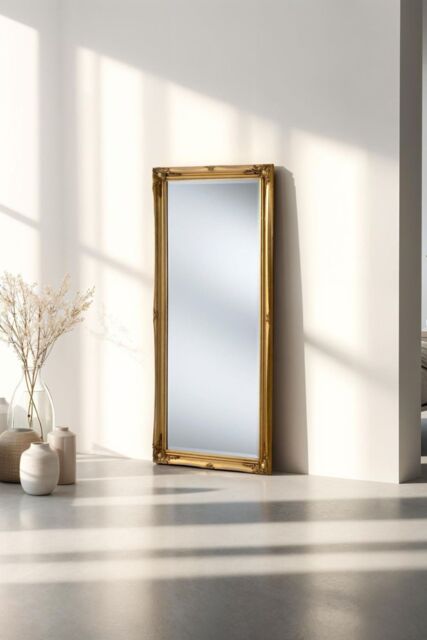 Yearn Mirrors French Style Carved Full Length Mirror Gold 166x75cm - Size: 166x75 cm