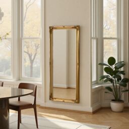 Yearn Mirrors French Style Carved Full Length Mirror Gold 166x75cm - Size: 166x75 cm - thumbnail 5