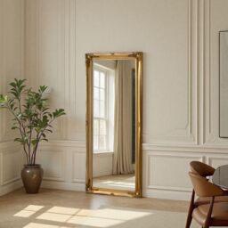 Yearn Mirrors French Style Carved Full Length Mirror Gold 166x75cm - Size: 166x75 cm - thumbnail 4