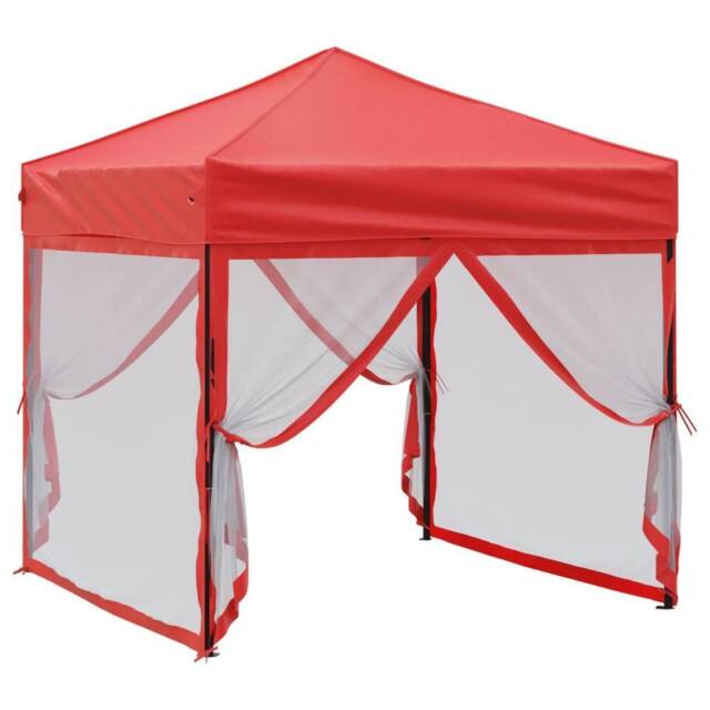 Berkfield Home Sturdy Folding Party Tent with Sidewalls Red 2x2 m - image 1