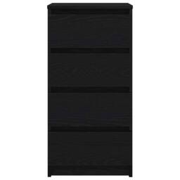 Berkfield Home Sideboard Black Oak 37.5x35x76 cm Engineered Wood - thumbnail 6