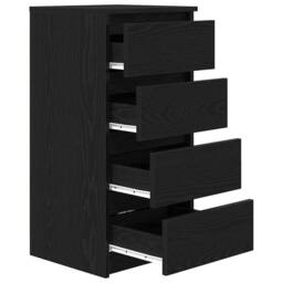 Berkfield Home Sideboard Black Oak 37.5x35x76 cm Engineered Wood - thumbnail 5
