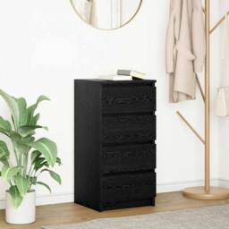 Berkfield Home Sideboard Black Oak 37.5x35x76 cm Engineered Wood - thumbnail 2