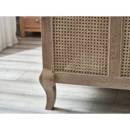 Cheshire Mulberry Rattan Bed - Light Oak - Double (135cm) in Brown - thumbnail 5