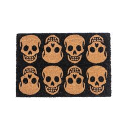 Nicola Spring Halloween Coir Door Mat - 60 x 40cm - Skulls - Size: 40 cm x 60 cm - thumbnail 1