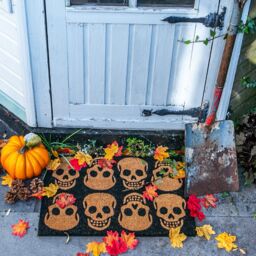 Nicola Spring Halloween Coir Door Mat - 60 x 40cm - Skulls - Size: 40 cm x 60 cm - thumbnail 5
