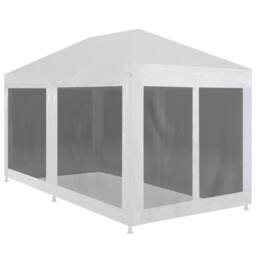 Berkfield Home Party Tent with 6 Mesh Sidewalls 6x3 m in White - thumbnail 2