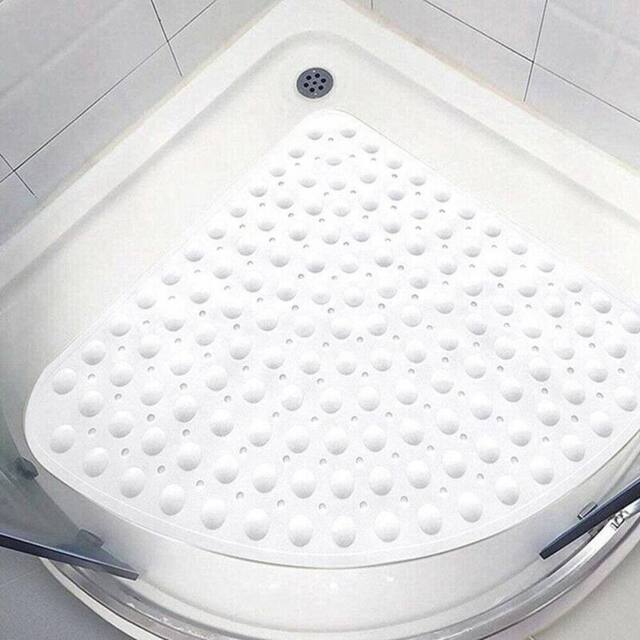 KORVIXA Shower Mat Non Slip Sector Rubber Corner in White - image 1