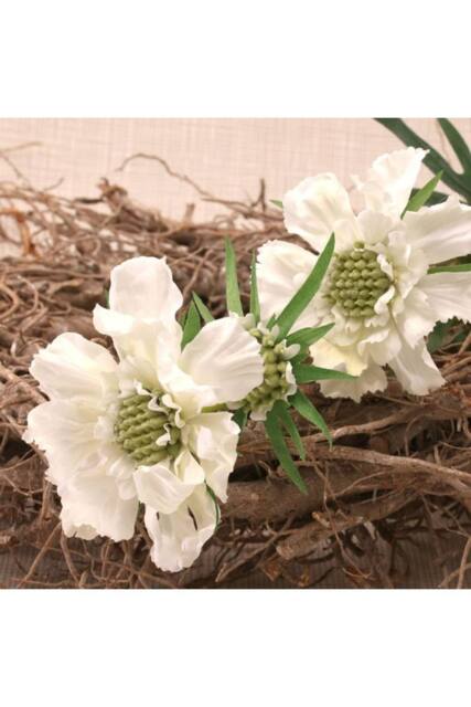 KDMD White Scabiosa Spray 75cm Artificial Flowers - image 1