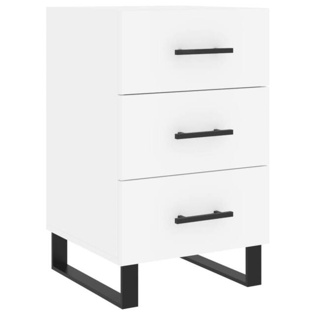 Berkfield Home Bedside Cabinet White 40x40x66 cm Engineered Wood - Size: 40 x 40 x 66 cm - image 1