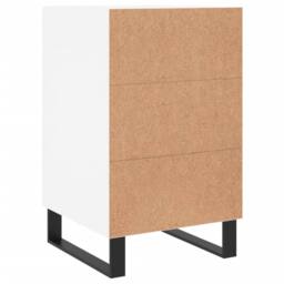 Berkfield Home Bedside Cabinet White 40x40x66 cm Engineered Wood - Size: 40 x 40 x 66 cm - thumbnail 8