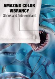JQ Licensing Royce Mcclure Wish You Were Here Great White Sharks Silky Touch Super Soft Throw Blanket 152 X 127 cm - thumbnail 4